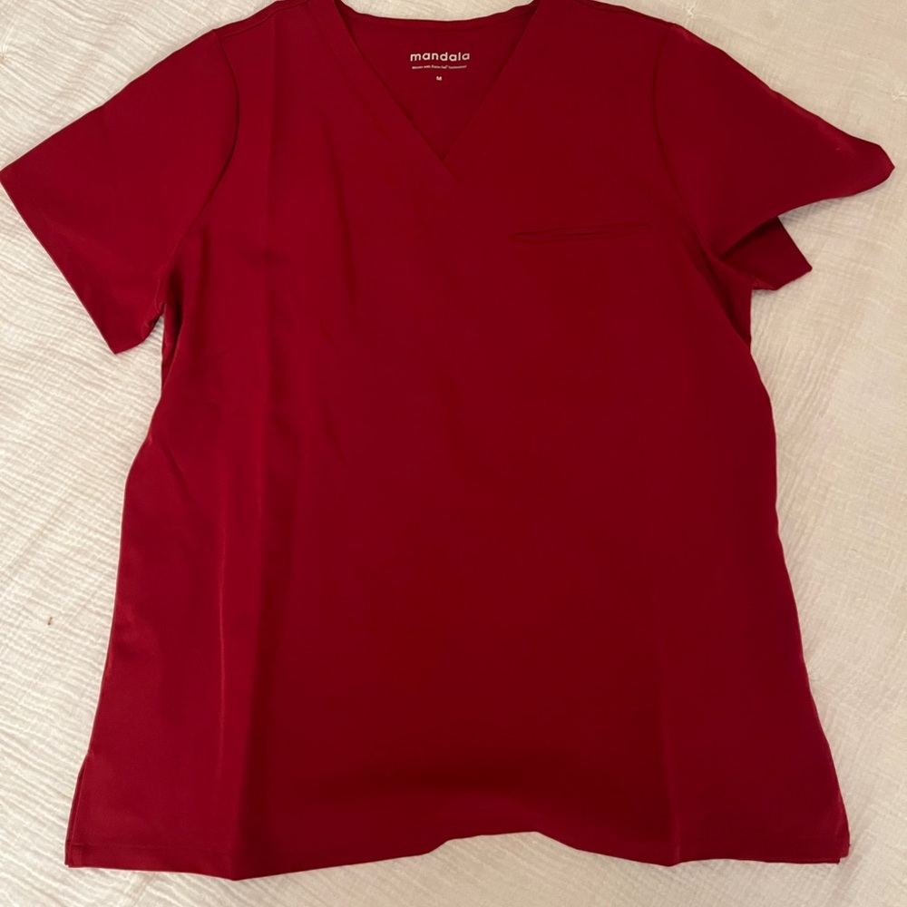 Mandala scrubs one pocket top